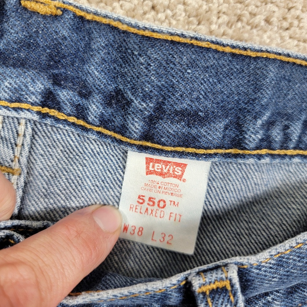 Levis 550 Relaxed Fit Jeans Classic Blue Denim Pants‎ W38 L32 Vintage - Picture 3 of 6